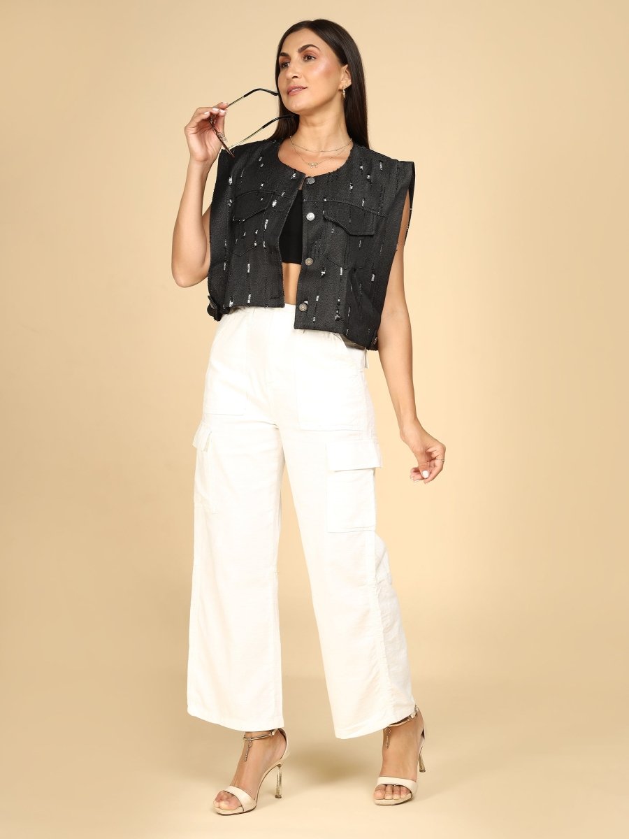Textured Dash Vest - LEYR