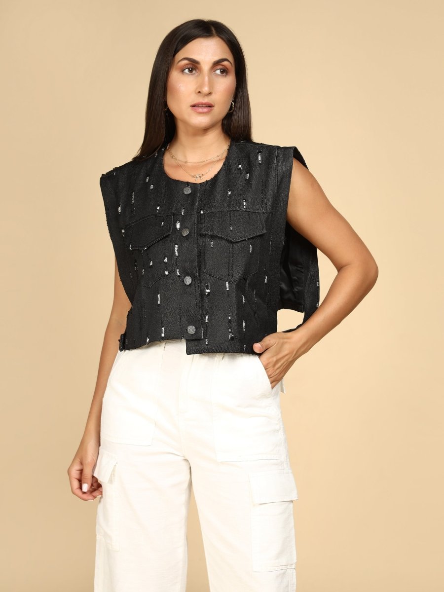 Textured Dash Vest - LEYR