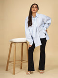 Power Stripe Shirt with Detachable Tie - LEYR