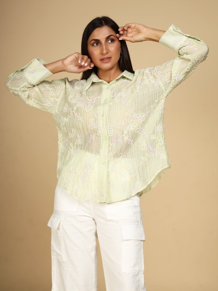 Embroidered Meadow Shirt - LEYR