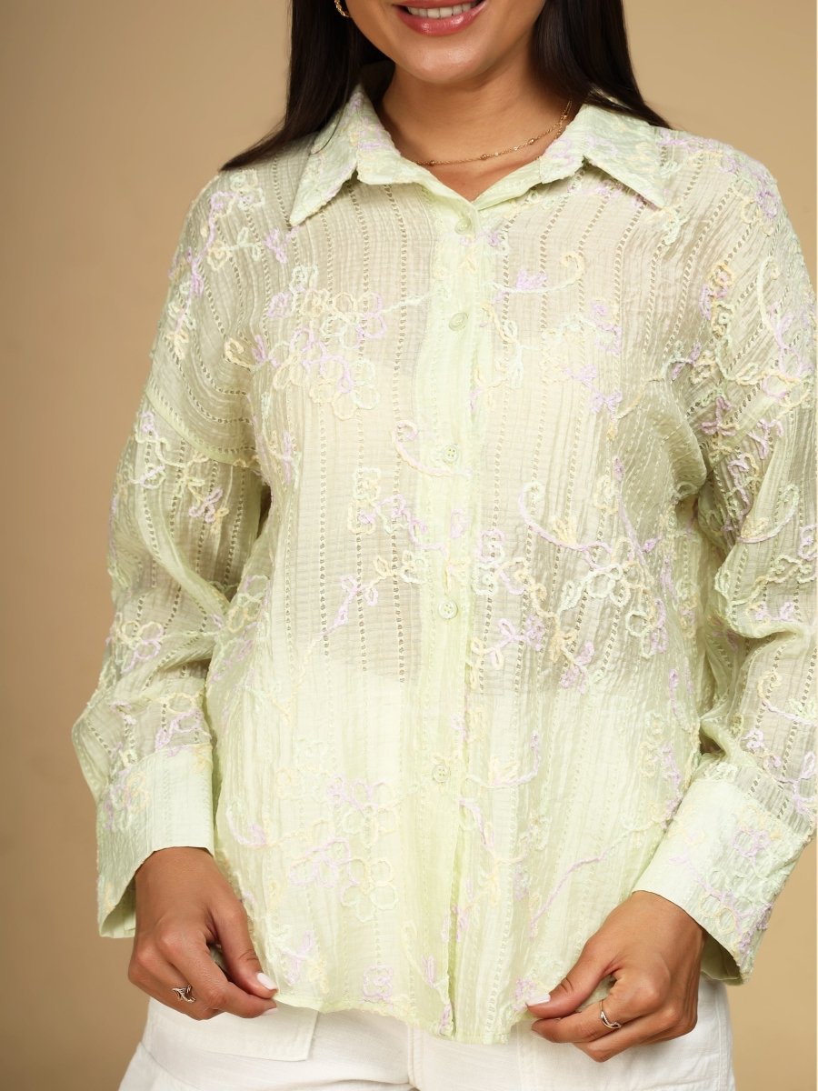 Embroidered Meadow Shirt - LEYR