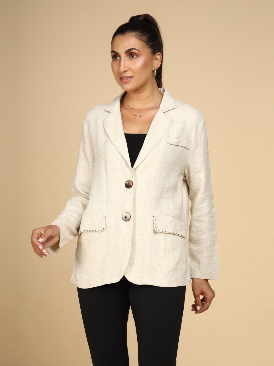 Linen Stitch - Detail Blazer - LEYR