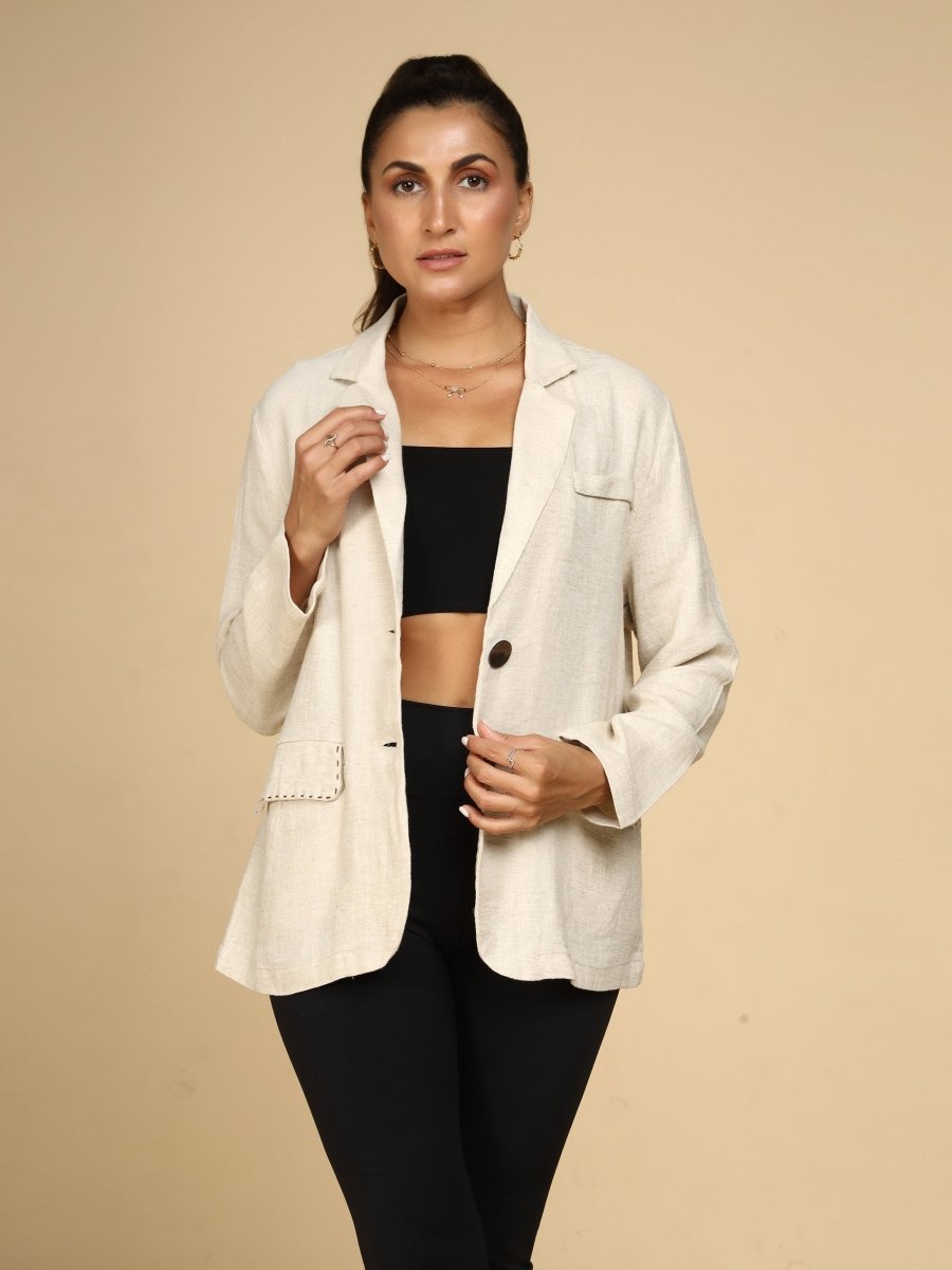 Linen Stitch - Detail Blazer - LEYR