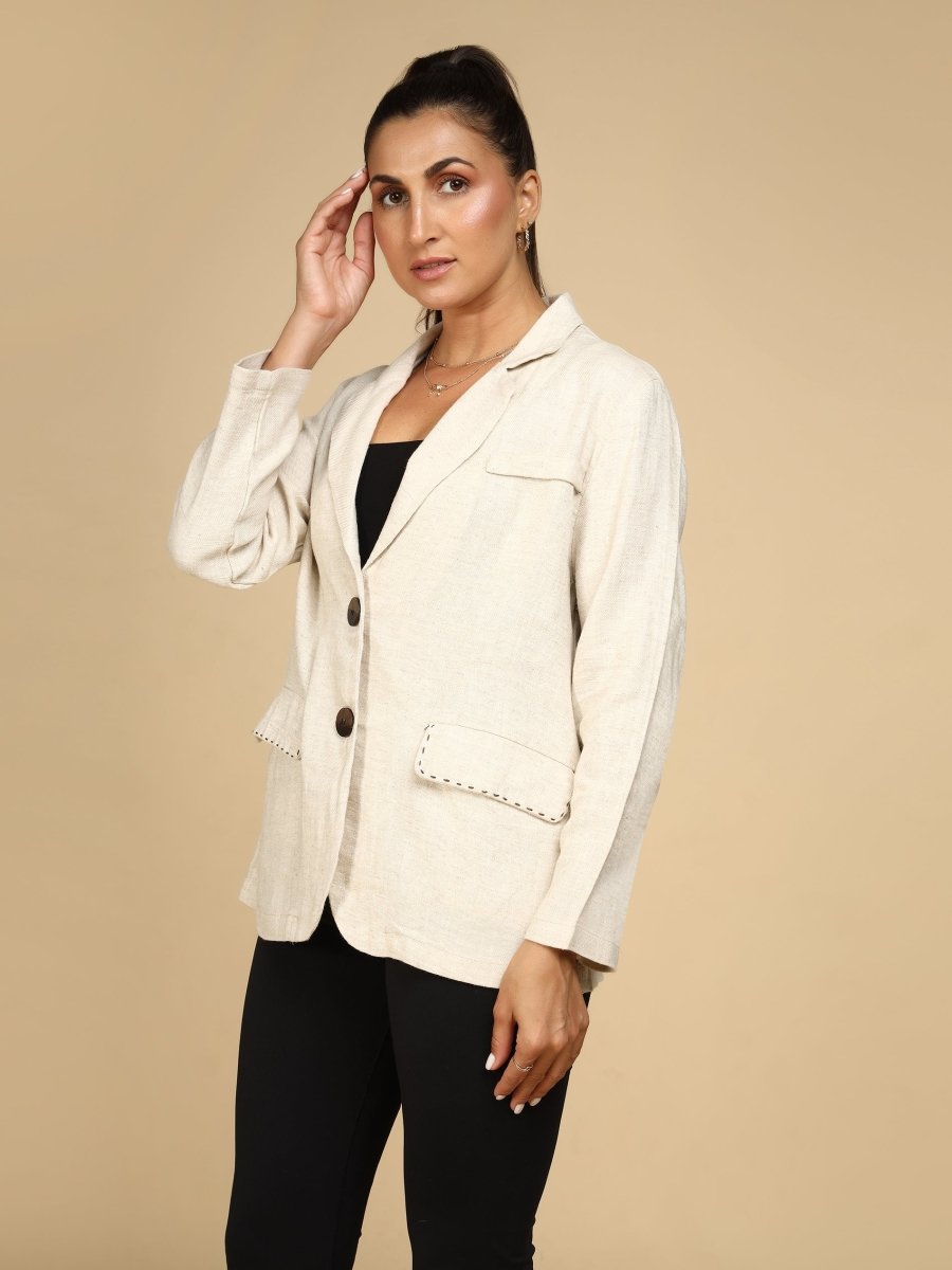 Linen Stitch - Detail Blazer - LEYR