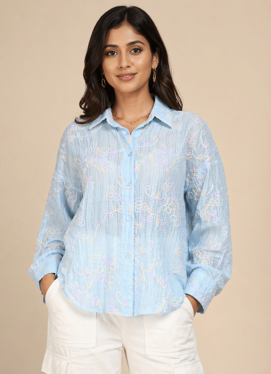 Embroidered Meadow Shirt - LEYR
