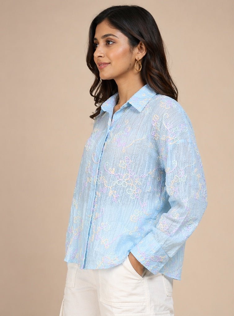 Embroidered Meadow Shirt - LEYR