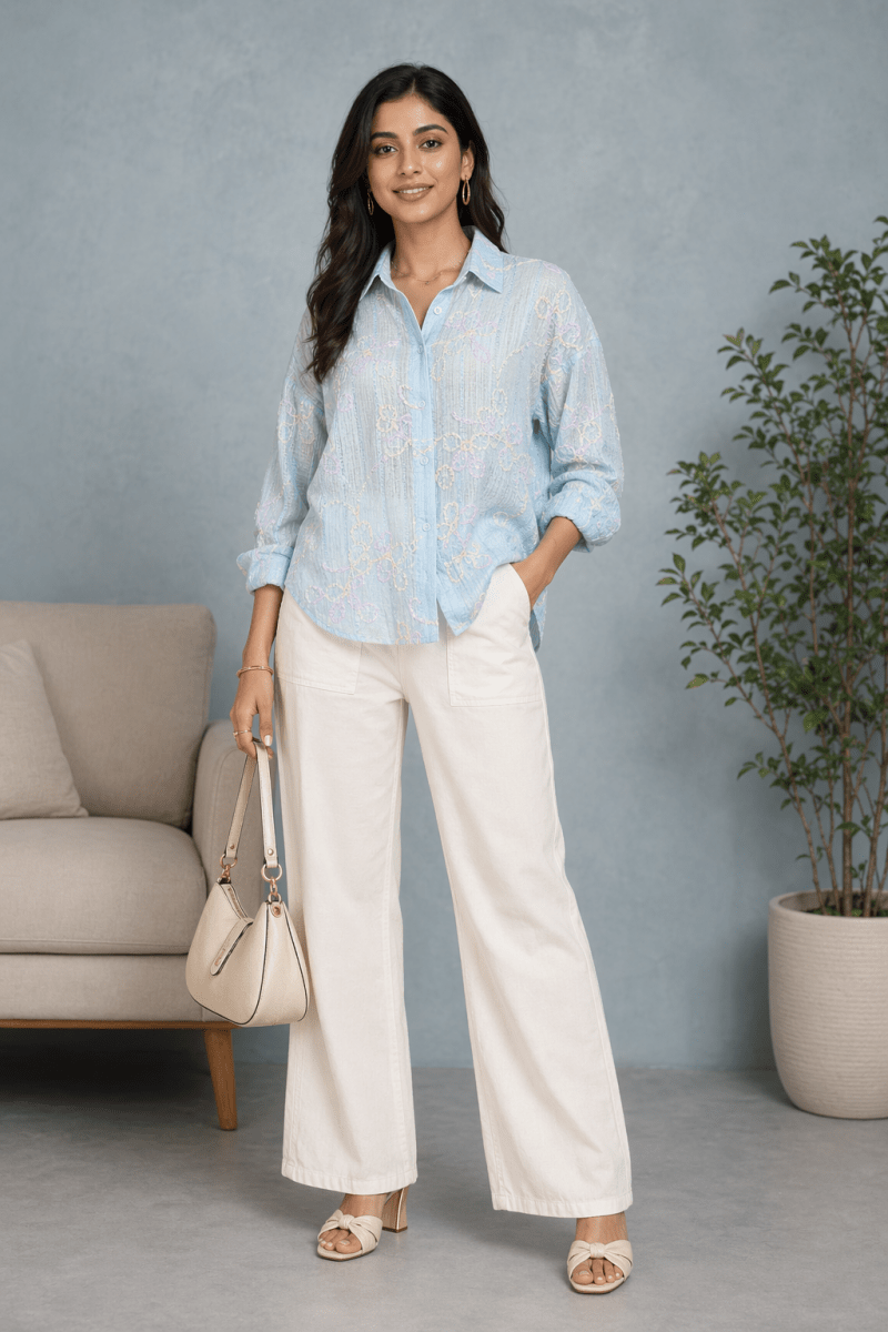 Embroidered Meadow Shirt - LEYR