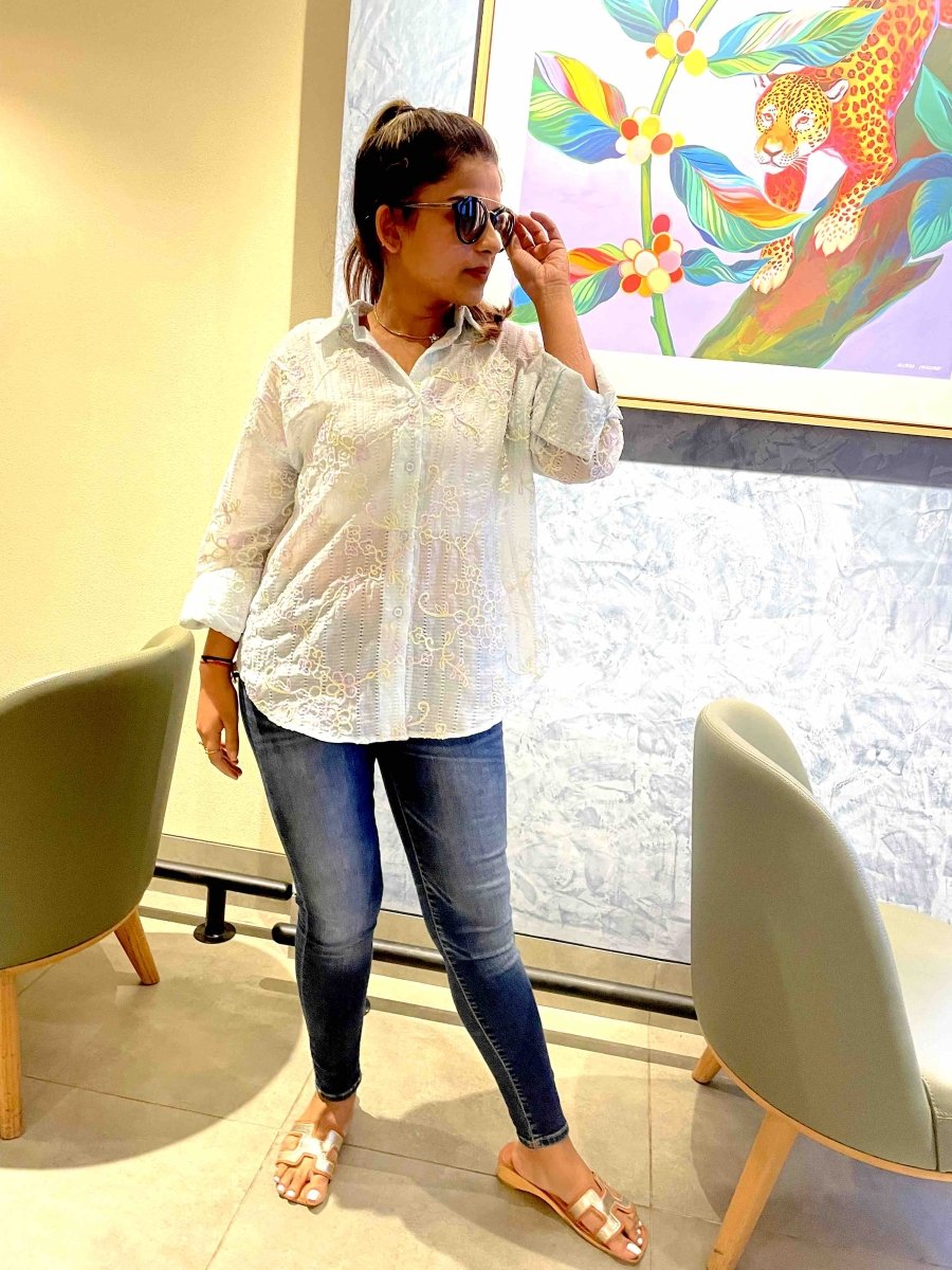 Embroidered Meadow Shirt - LEYR