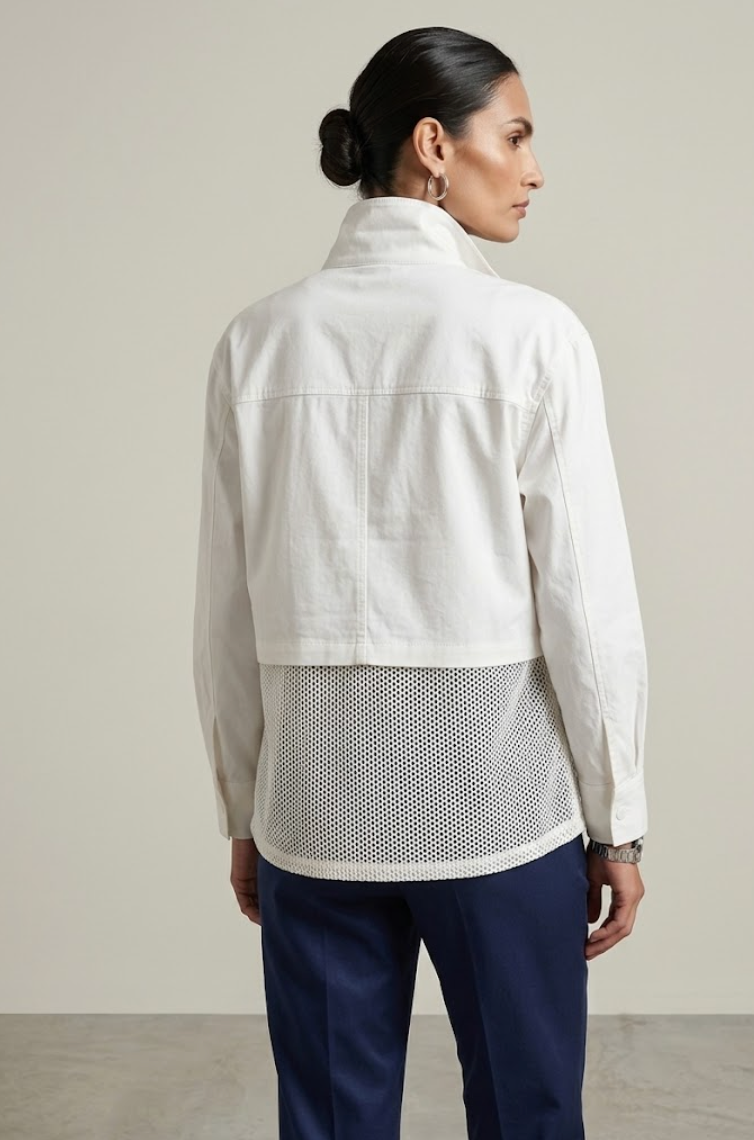 Air mesh shacket