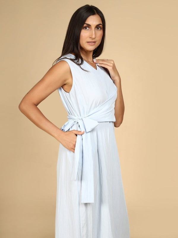 Cinched Silhouette Midi Dress - LEYR